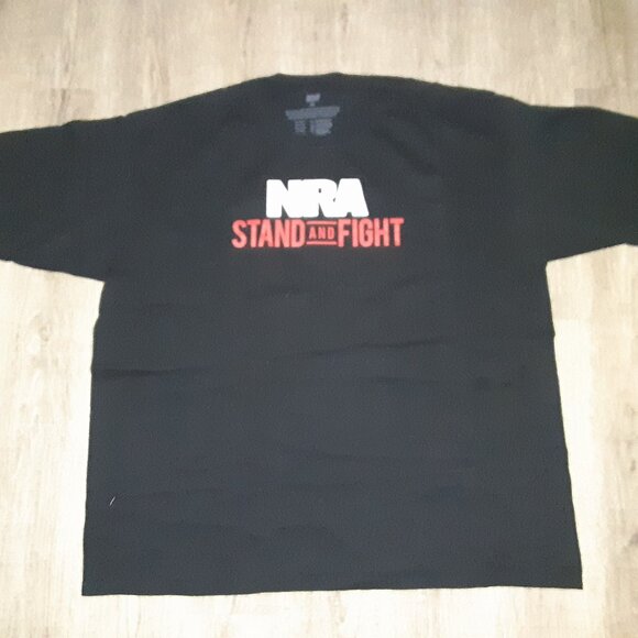 NRA * Stand and Fight * New or Like New * 3X Tee Shirt * 55" Chest * Black * - Picture 2 of 8